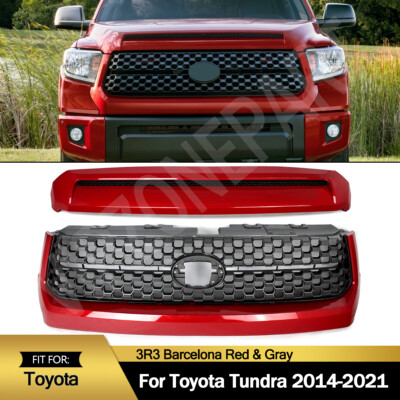 2014-2021 Toyota Tundra 3R3 Barcelona Red Front Grille Hood Bulge