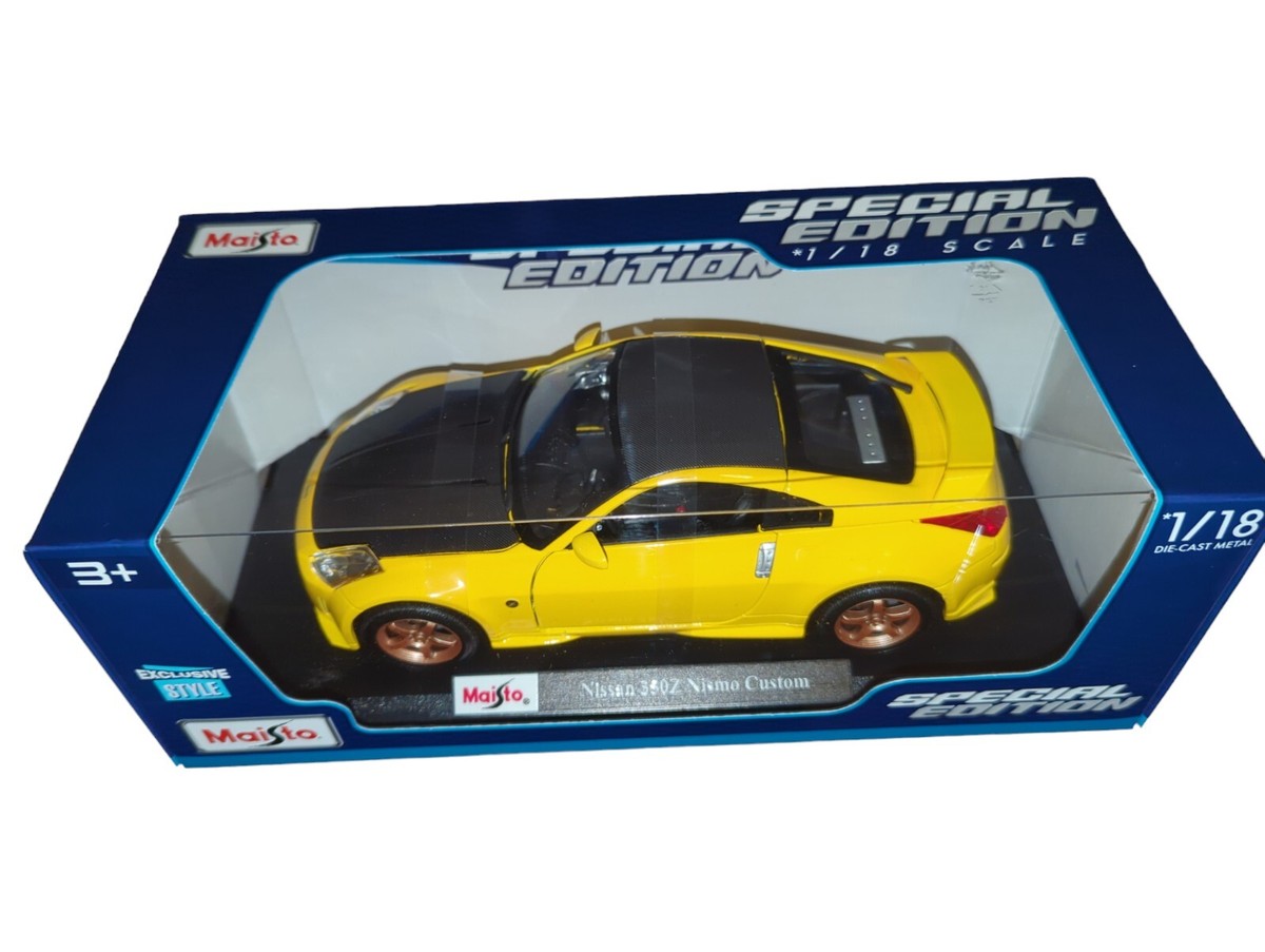 Maisto 1:18 Nissan 350Z Nismo Custom Diecast Model - Yellow