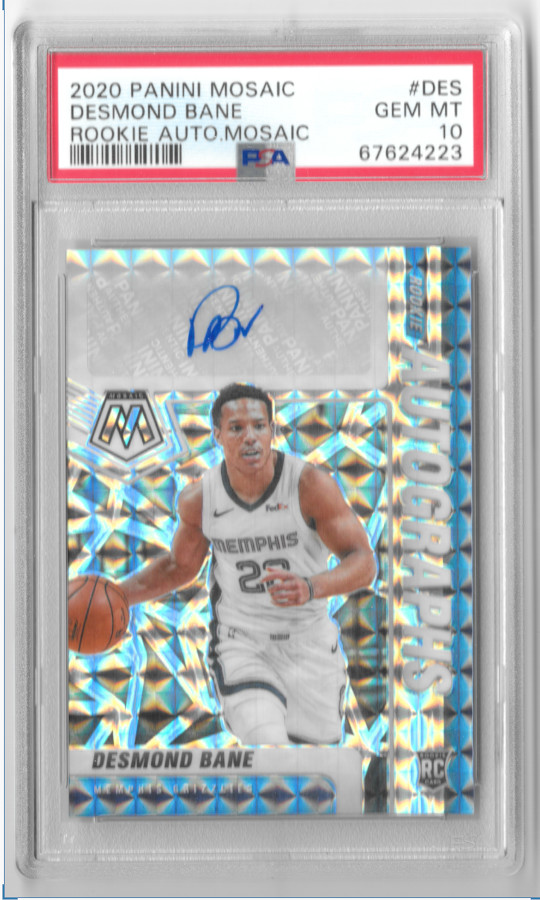 Desmond Bane 2020 Mosaic #RA-DES Rookie Autographs - Mosaic Price