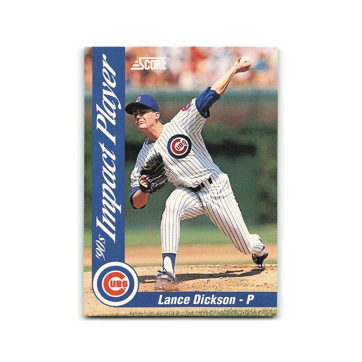 Lance Dickson 1992 Score Impact Players #85 Chicago Cubs Baseball