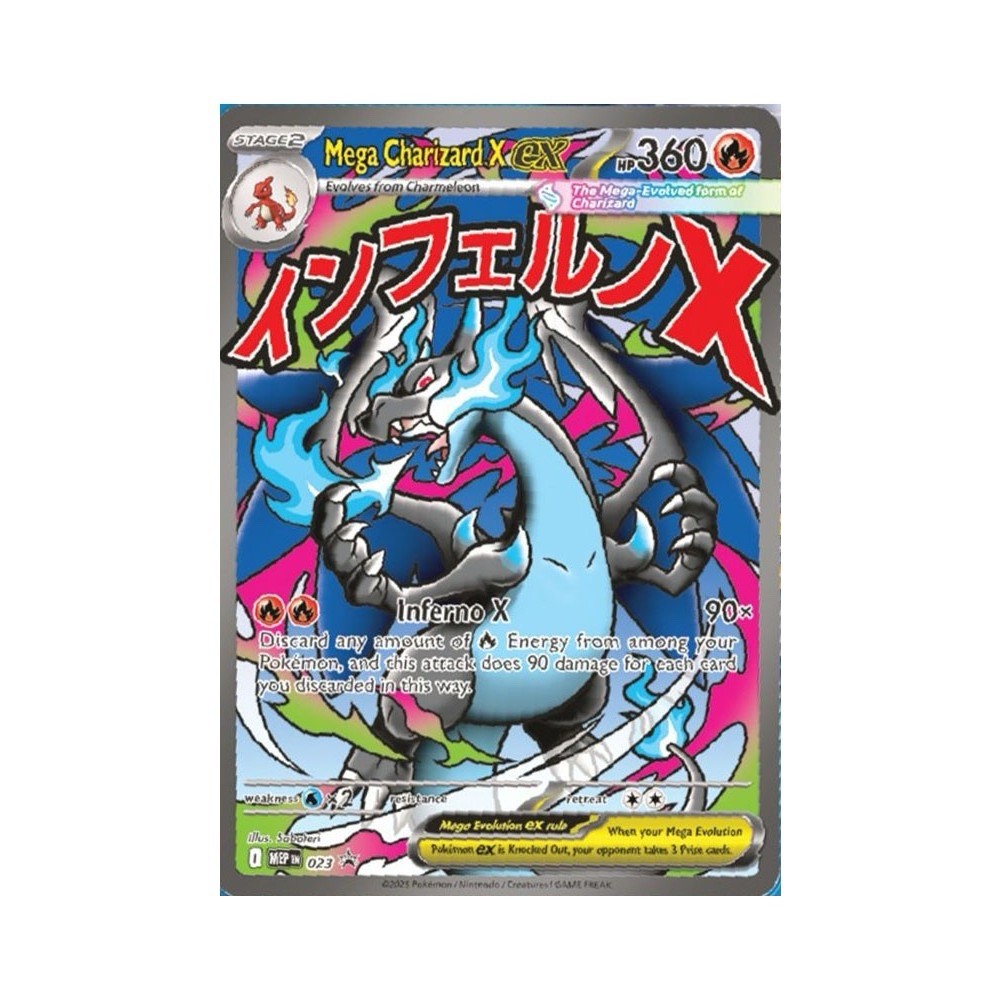 MEGA CHARIZARD X EX 023 ENG BLACK STAR PROMO. PREORDER 🐲🔥 | eBay