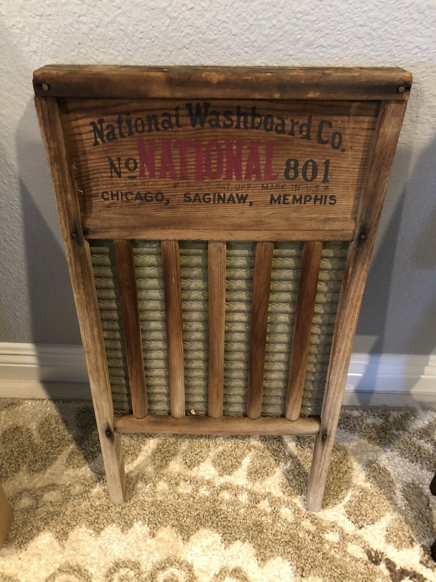 Antique National Washboard Co The Brass King Top Notch # 801 Old