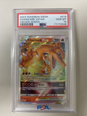 PSA 10 2023 Crown Zenith Charizard Vstar 019/159 019 | eBay