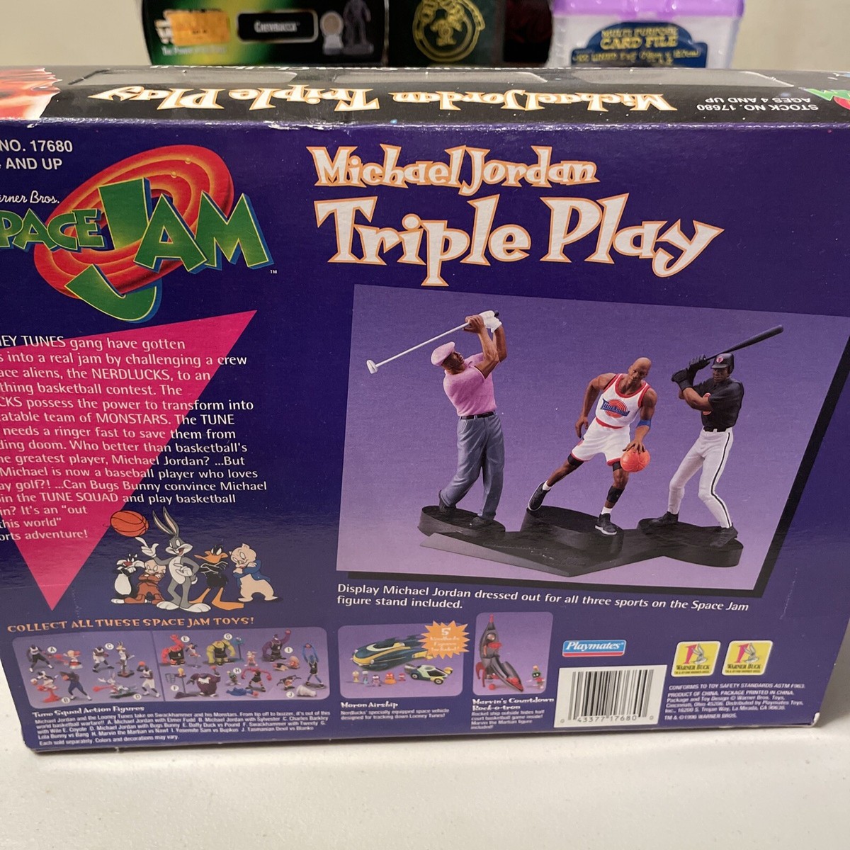 Vintage 1996 Space Jam Michael Jordan Triple Play 3 Figure Set