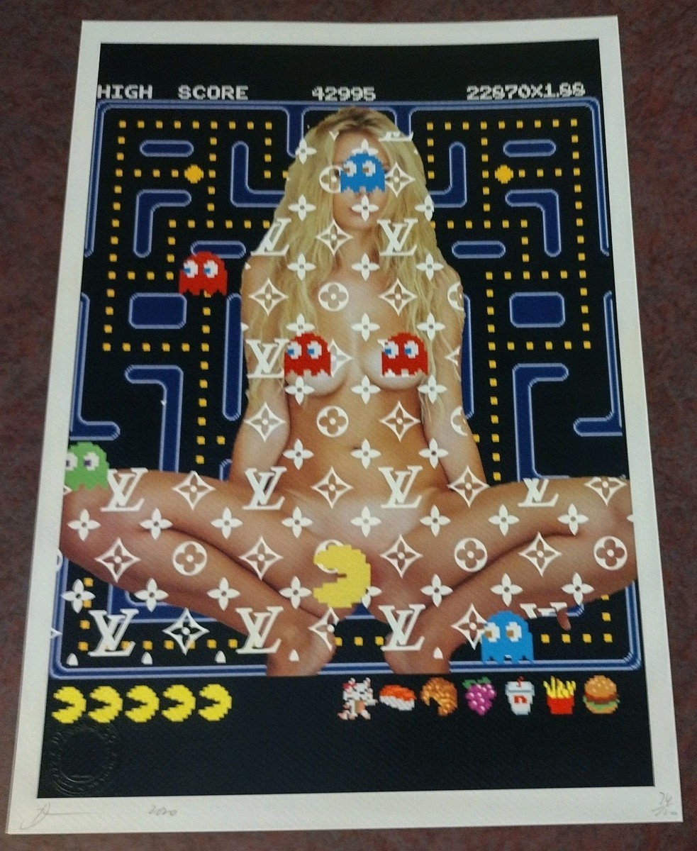 DEATH NYC ltd ed signed FRAMED art print 45x32cm Sexy Model Ms Pac