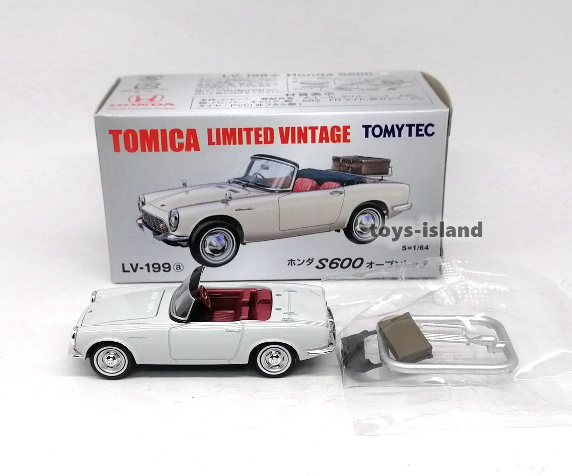Tomica Limited Vintage NEO LV-199a Honda S600 Open Top White 1/64