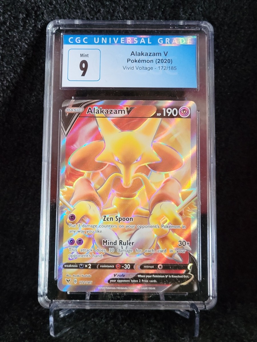 Alakazam V CGC Mint 9 - Full Art Holo Vivid Voltage 172/185