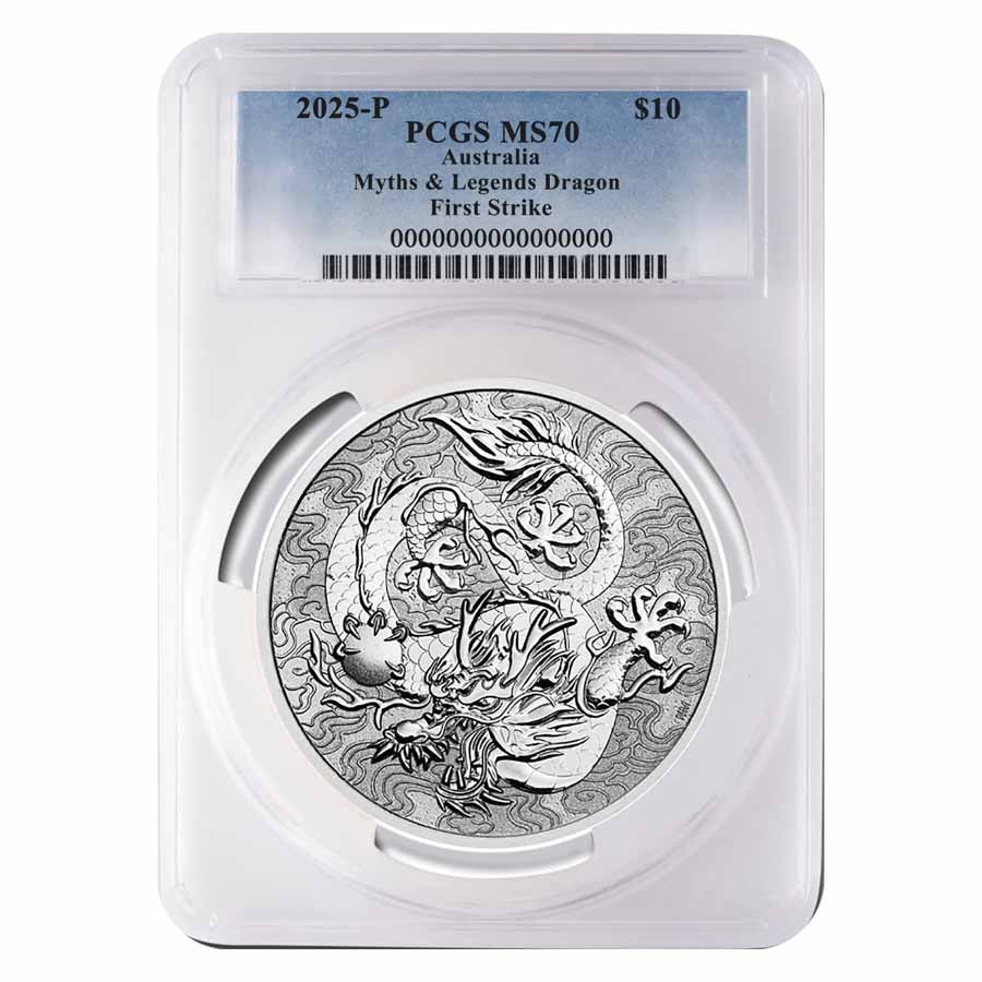 2025 Australia 10 oz Silver Dragon MS-70 PCGS (FS) | eBay