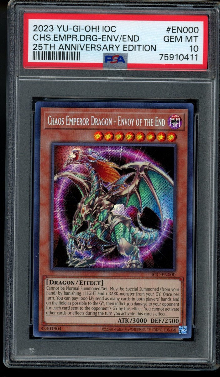 PSA 10 Chaos Emperor Dragon 2023 YU-GI-Oh! 25th Anniversary