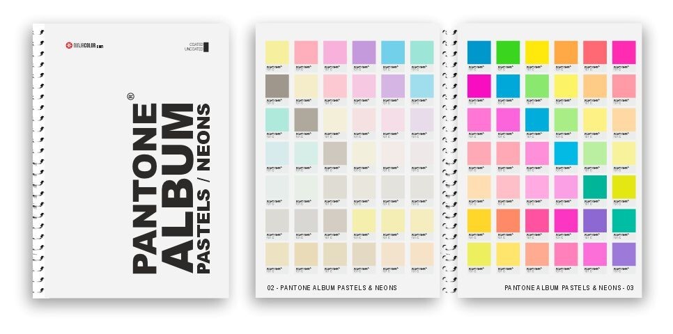 PANTONE ALBUM PASTELS/NEONS UNCOATED - cheapest specialised swatch
