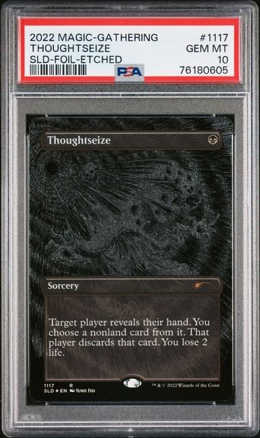 PSA 10 Magic Secret Lair THOUGHTSIEZE Etched Foil Mtg Junji Ito