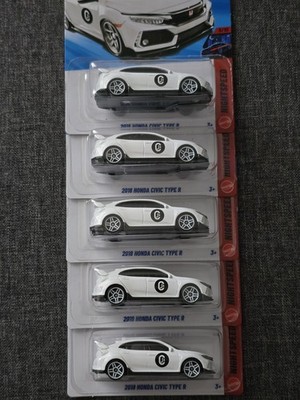 2026 Hot Wheels A Case 2018 Honda Civic Type R in White Chasing JS