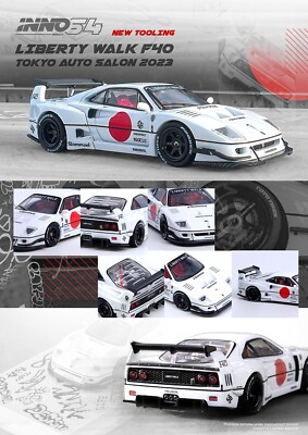 INNO64 1:64 LBWK Ferrari F40 Tokyo Auto Salon 2023 (White) | eBay