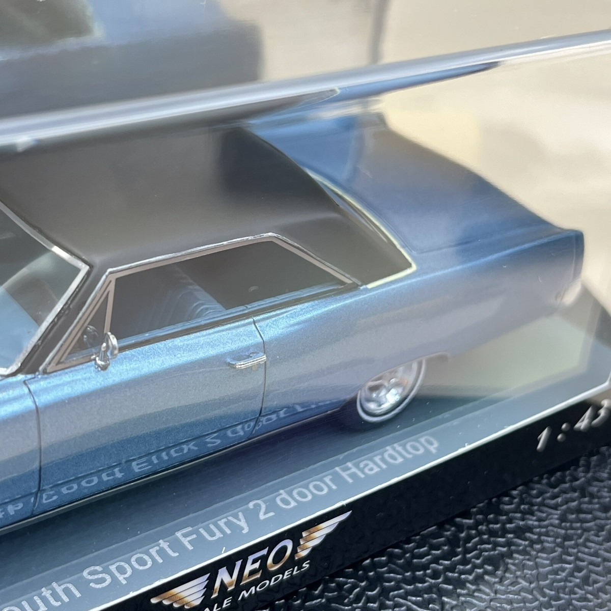 NEO 1/43 Plymouth Sport Fury 2 door Hardtop Light Blue 1968 Resin
