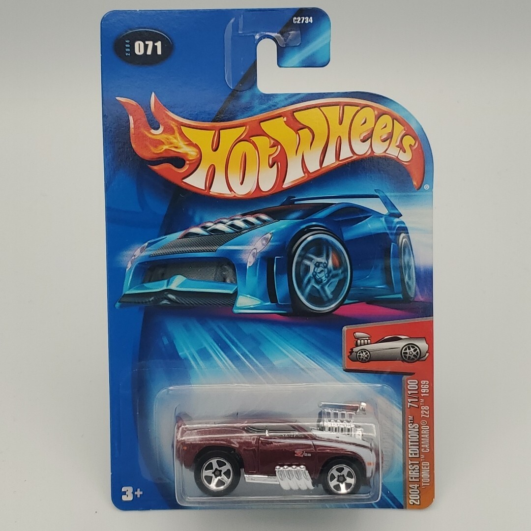 Hot Wheels 2004 First Editions 71/100 'Tooned Camaro Z28 1969 #071