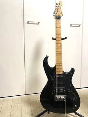 Aria Pro II RS Wildcat 1986 Floyd Rose SSH Black w/ Tremolo Arm