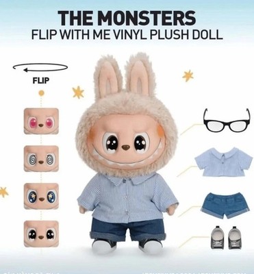 POPMART the Monsters Flip with Me Vinyl Big Plush Doll Labubu