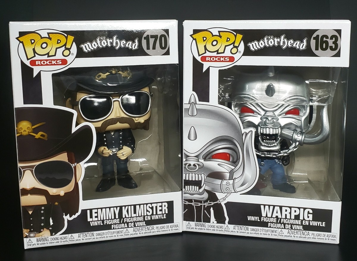 Funko Pop Lot! Rocks Motorhead Lemmy Kilmister and Warpig *MINT