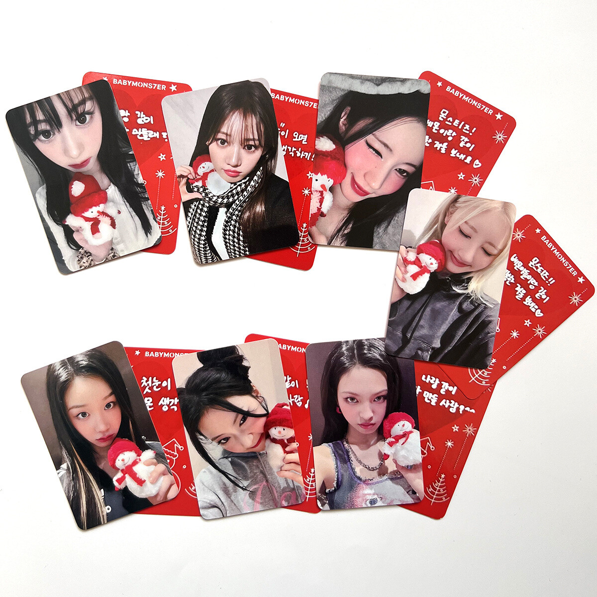 7pcs/Set BABYMONSTER Christmas DRIP Album Photo Cards Self Made