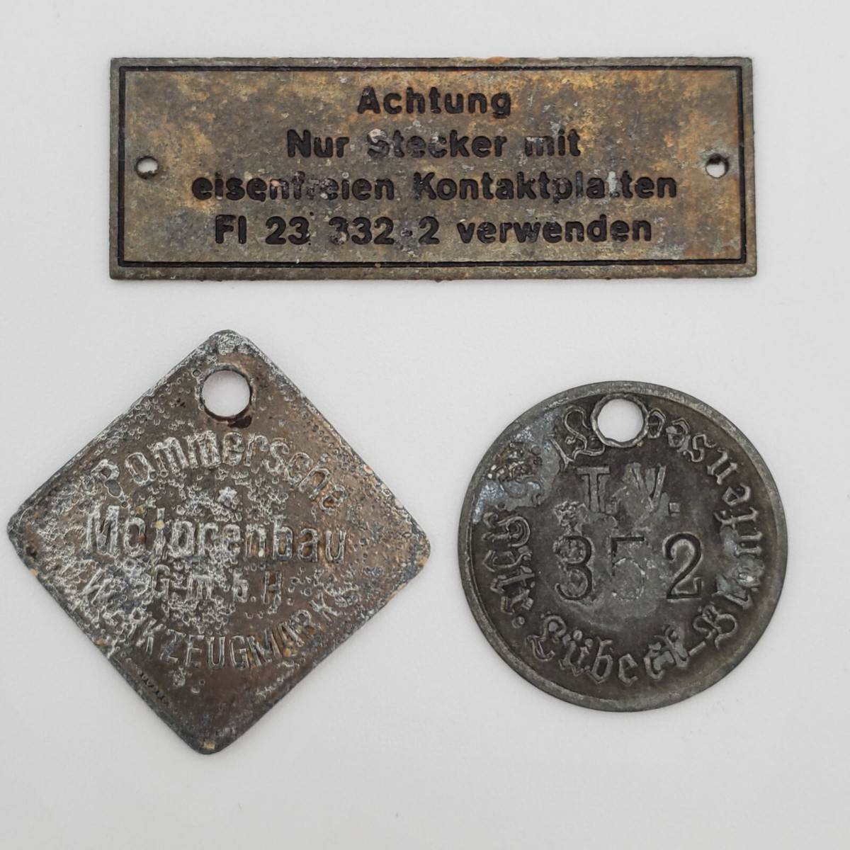 Original WW2 WWII German Junkers Luftwaffe airplane airport tag