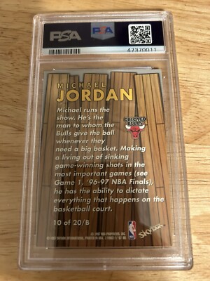 MICHAEL JORDAN 1997-98 SKYBOX Z-FORCE BOSS #10 - PSA 7 INSERT CARD