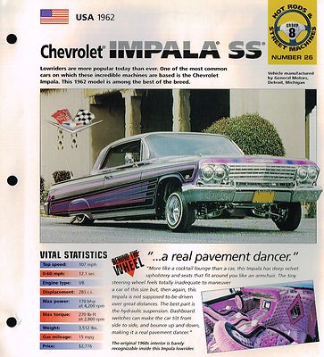 Low Rider / Lead Sled Hot Rod CARS BROCHURE Collection: Impala SS
