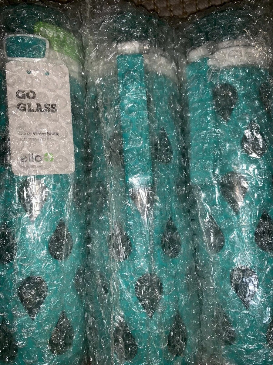 Ello Pure BPA-Free Go Glass Water Bottle with Lid, 20 oz Mint Teal