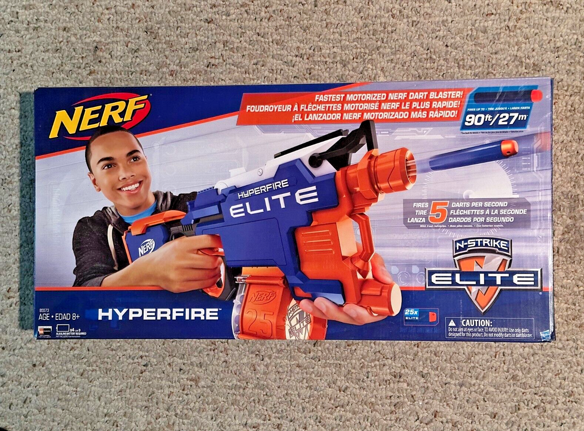 NERF Hyperfire N-strike Elite Motorized Dart Blaster NEW IN BOX | eBay