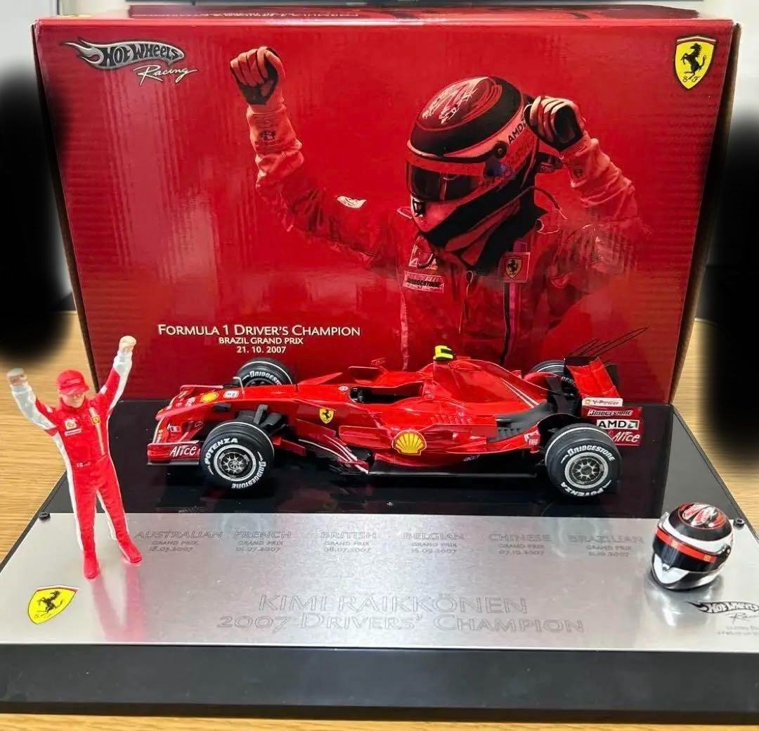 Hot Wheels Racing Kimi Räikkönen Ferrari F2007 1/18 F1 Champion