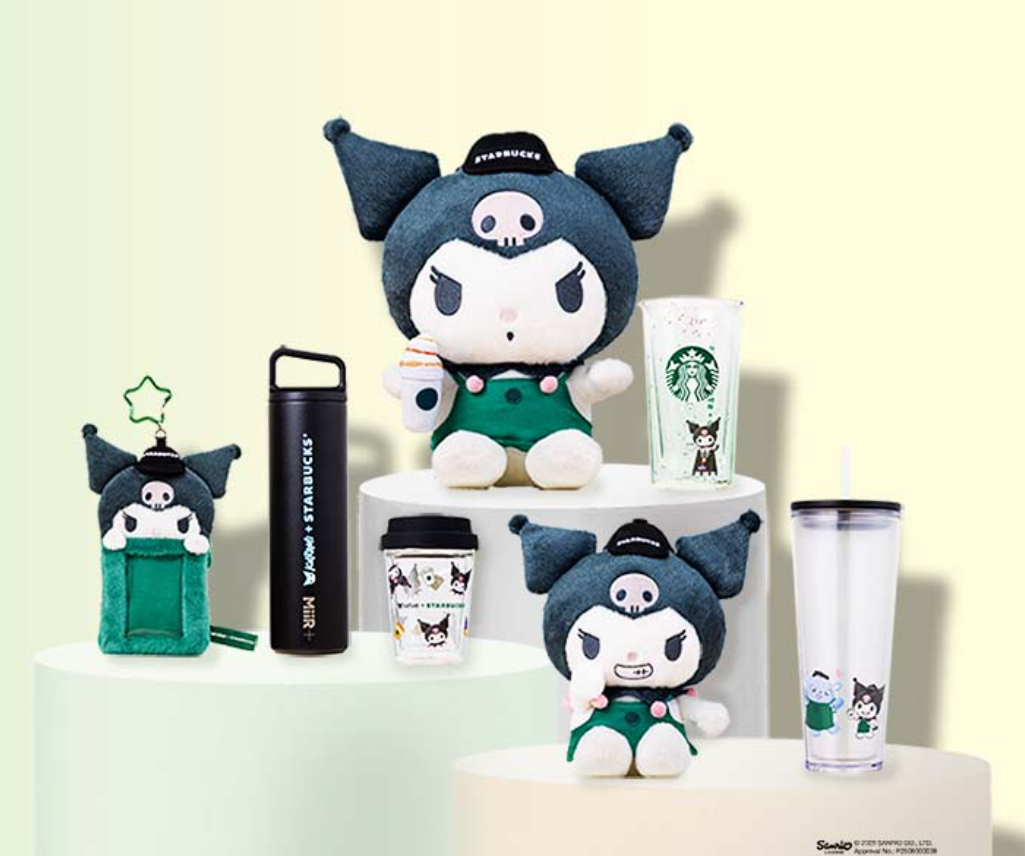 Starbucks Hongkong Limited KUROMI BAKU Tumbler Glass Bottle Mug