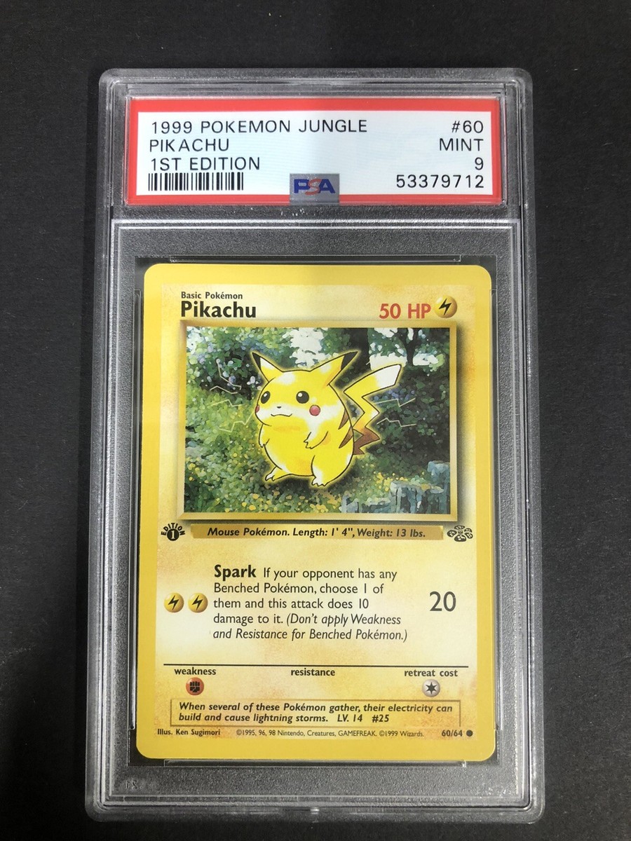 1999 Jungle Pikachu 1st Edition PSA 9 Mint #60/64 Graded Rare Red