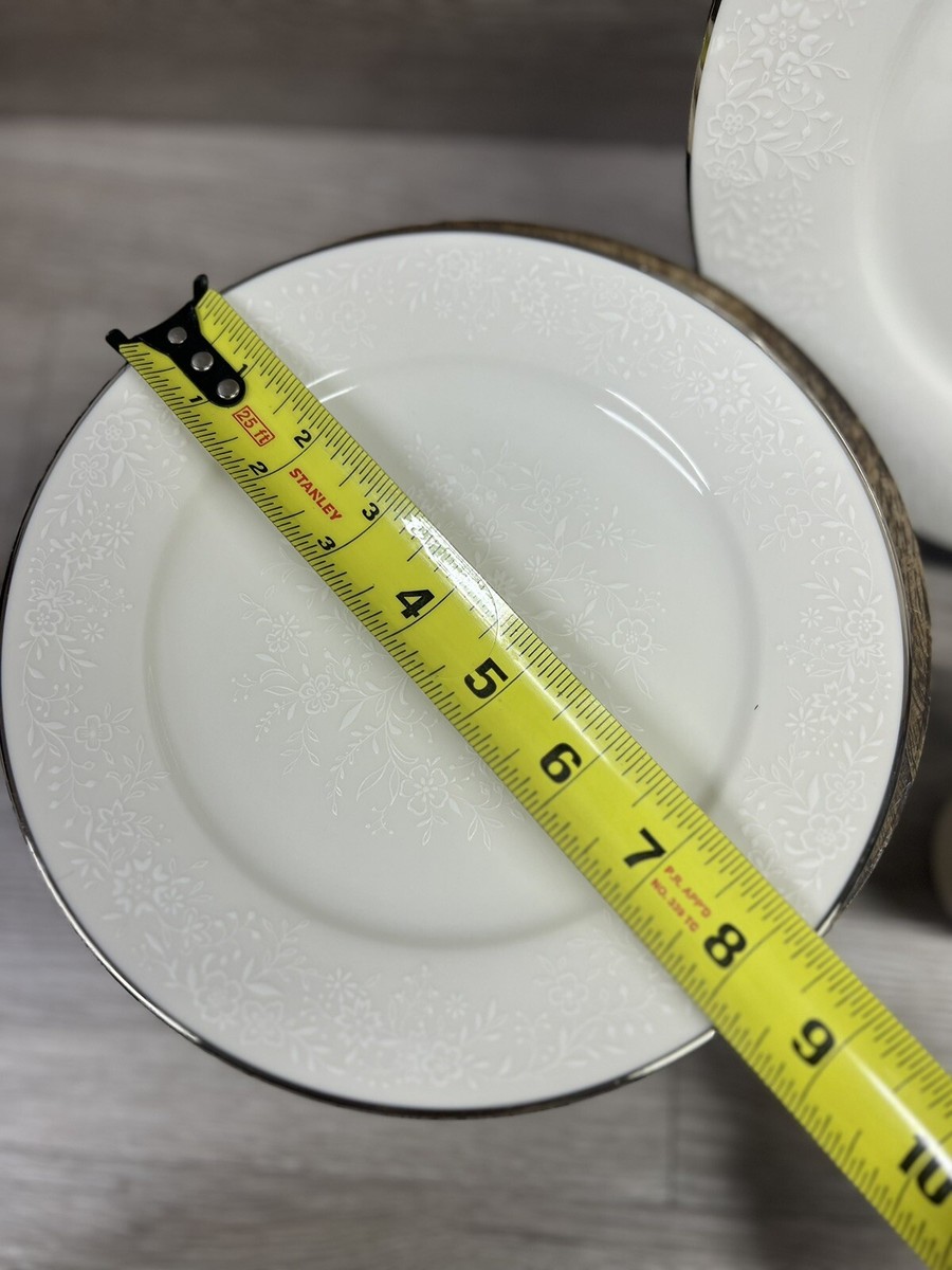 VTG Noritake Affection Full Place Setting Ivory Floral Silver 7192