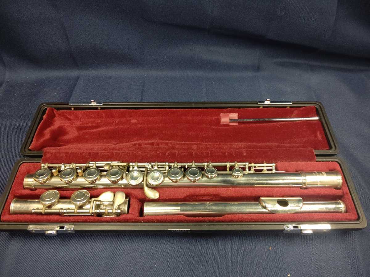 YAMAHA Flute Yfl-211 Silver Plating w/ Hard Case Used Musical