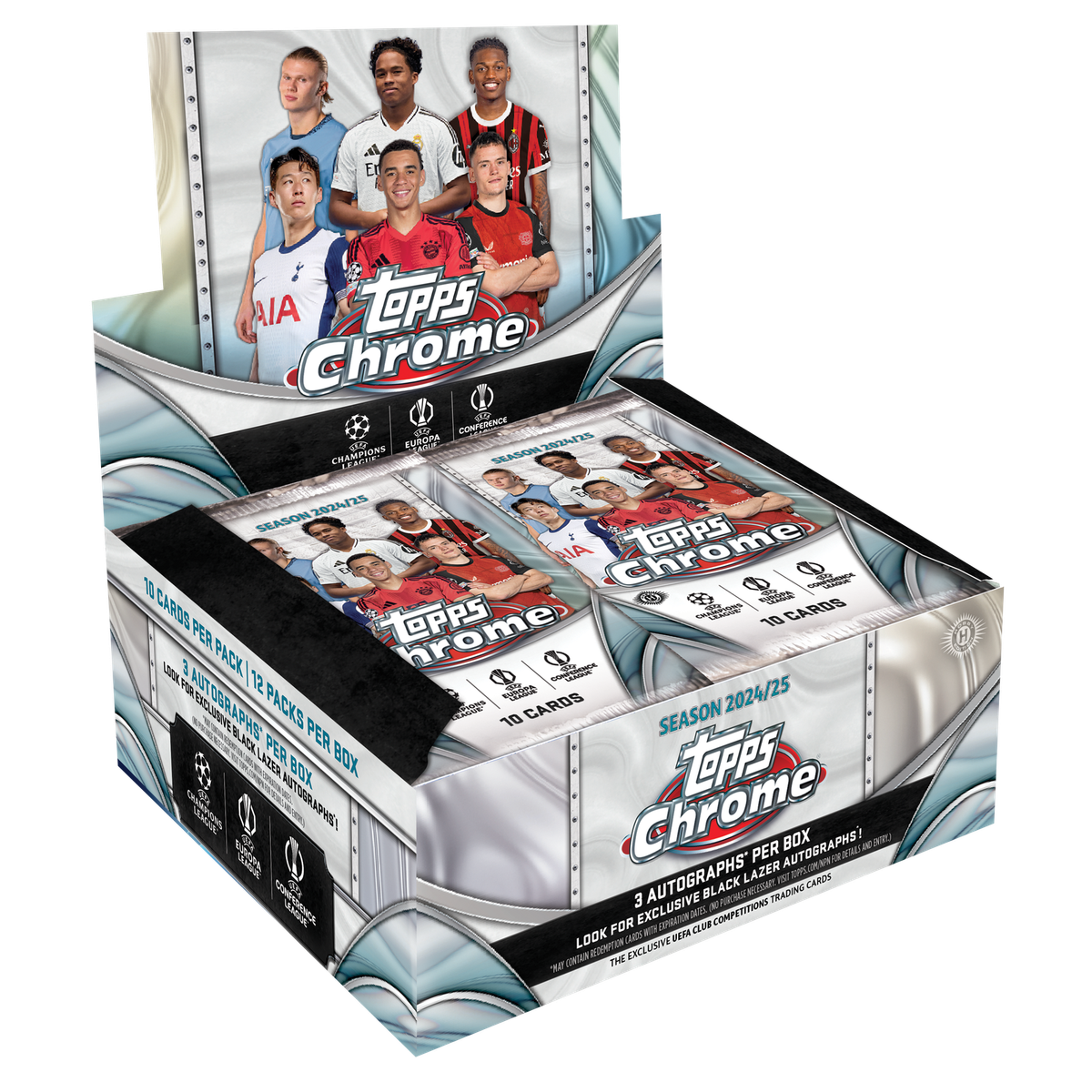 2024-25 TOPPS CHROME UEFA Club Competitions JUMBO BOX (3 AUTO) UCC