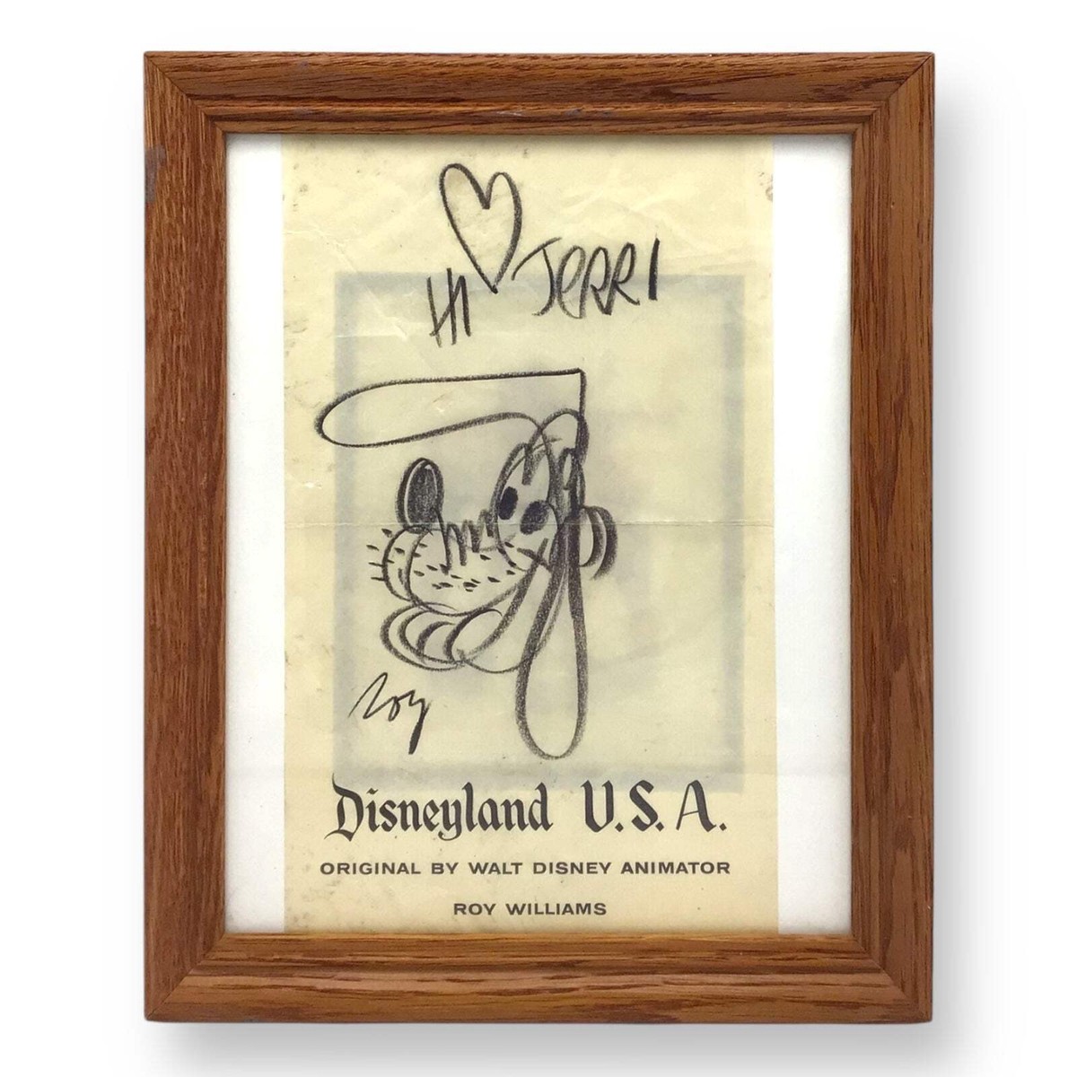 1963 Disneyland Pluto Sketch Signed by Roy Williams Mouseketeer | eBay