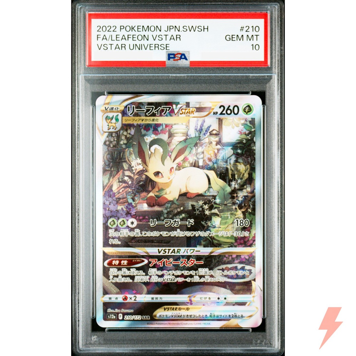 PSA 10 Leafeon VSTAR SAR 210/172 S12a VSTAR Universe Pokemon Card