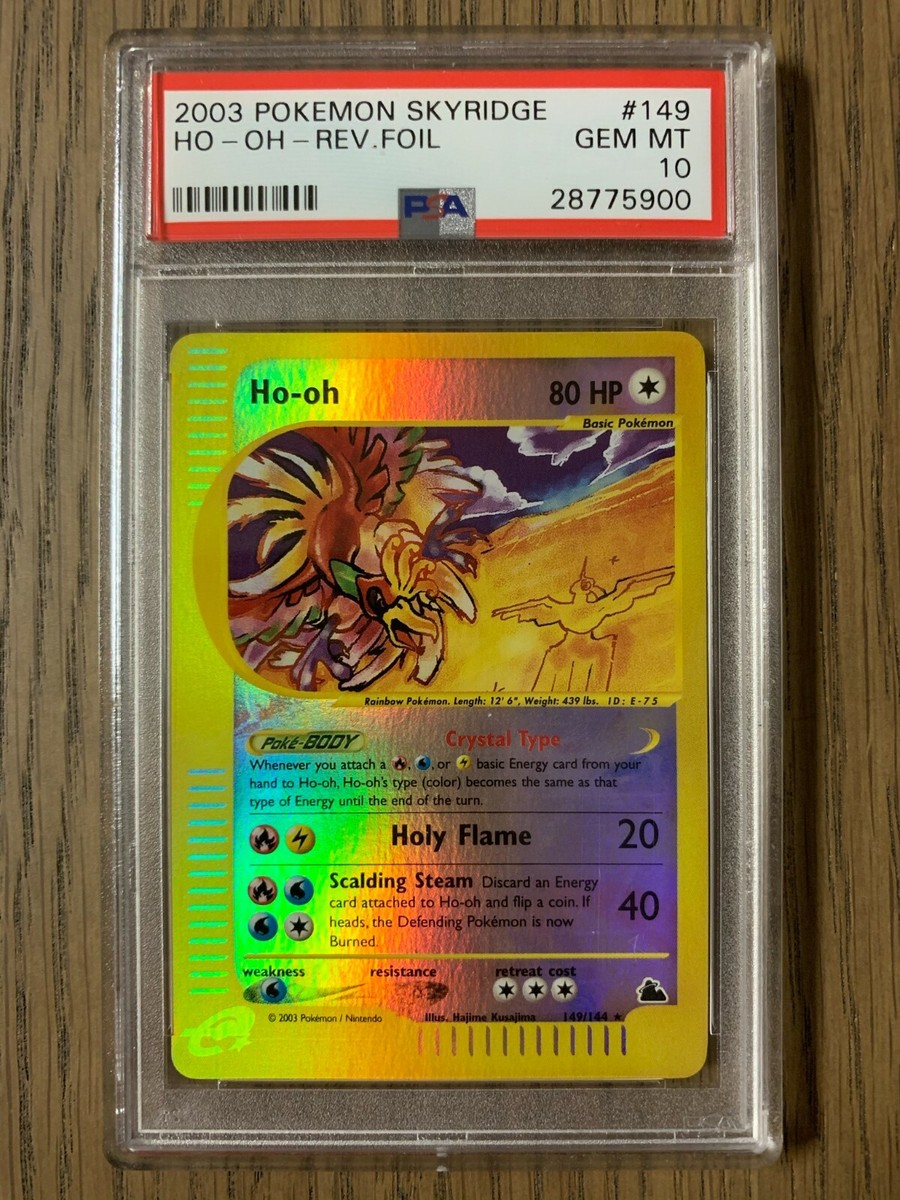 PSA 10 - Pokemon Crystal HO-OH - Skyridge Reverse Holo Foil - 149