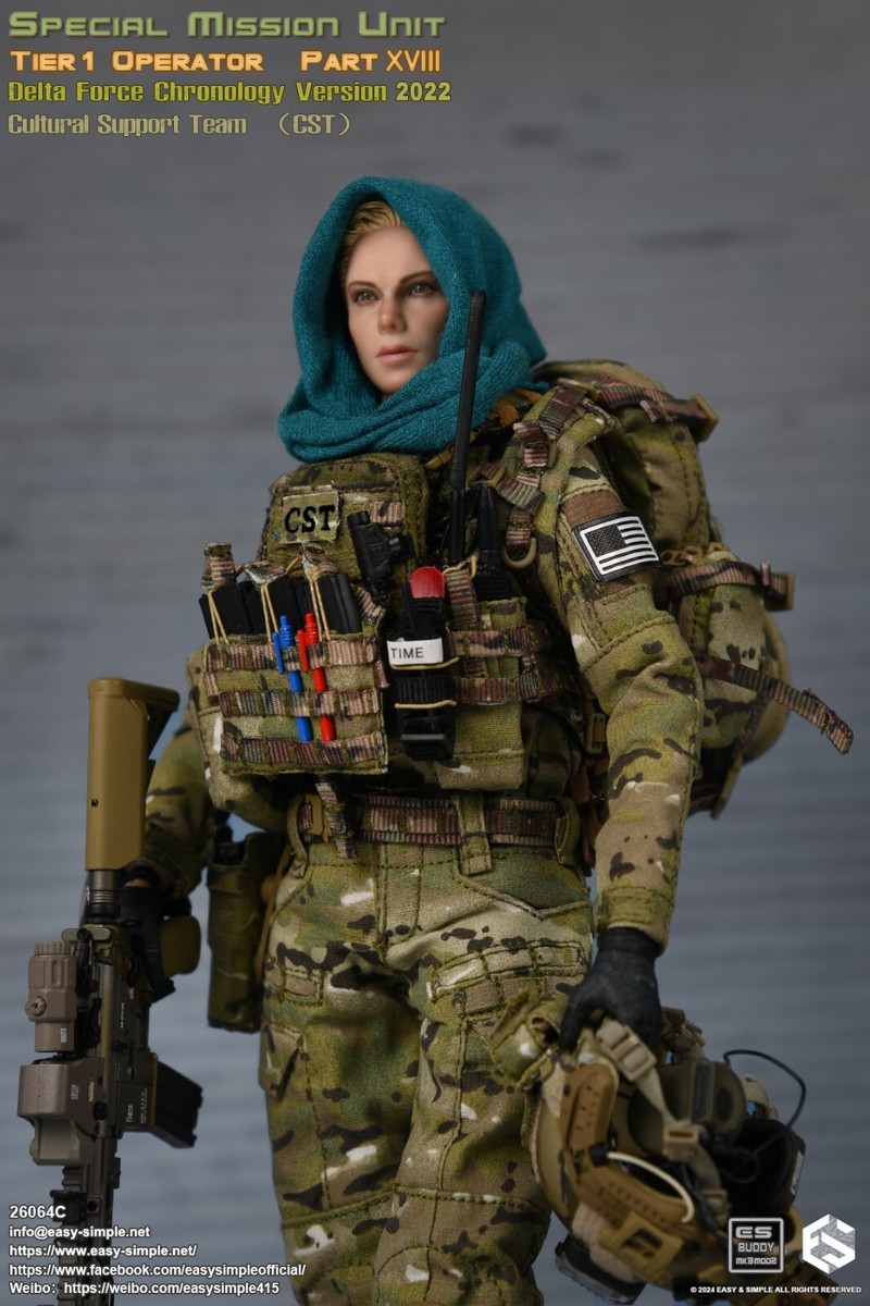 1:6 Easy Simple Delta Force 2022 Cultural Support Team CST Zipper