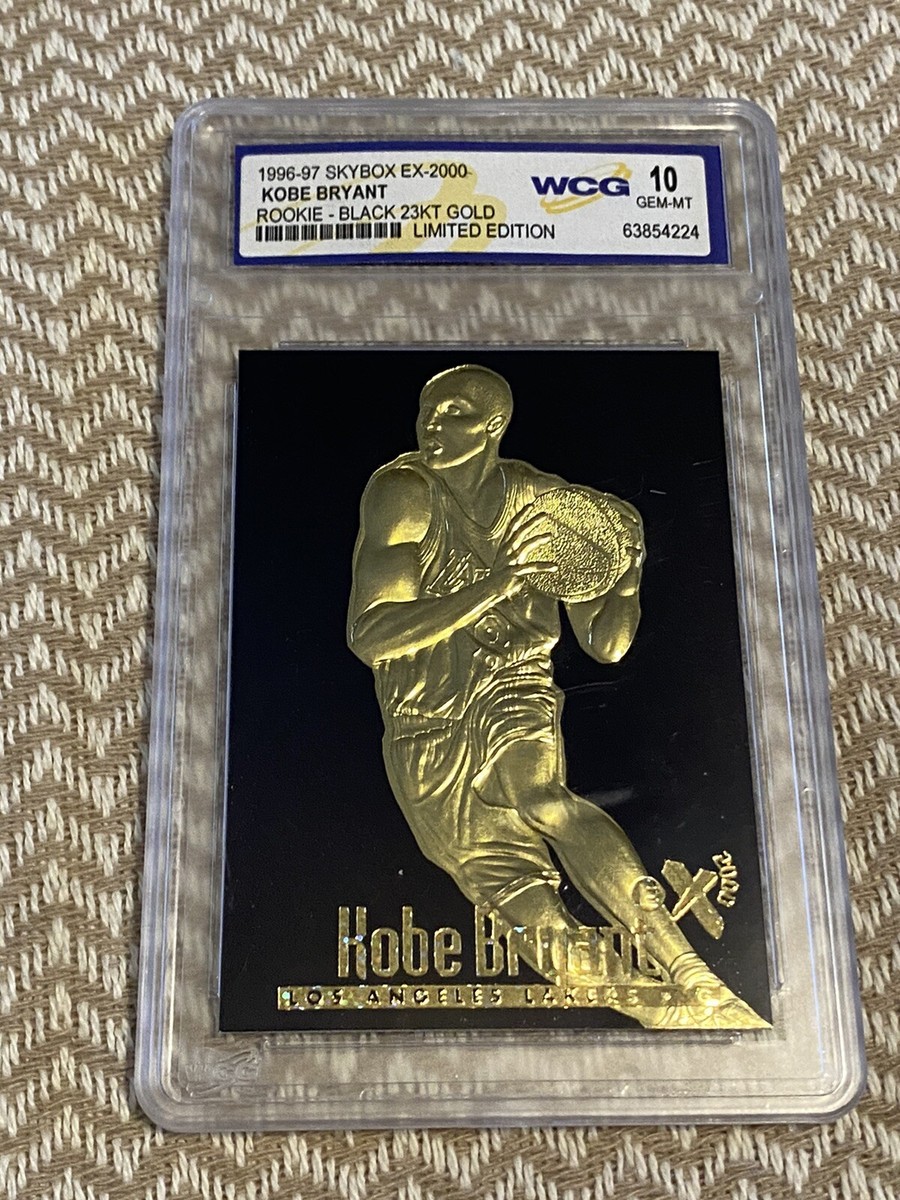 1996-97 Skybox EX 2000 Kobe Bryant Rookie Black 23KT Gold WCG GEM