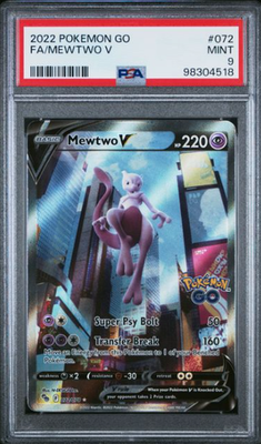 Mewtwo V 072/078 - SWSH 2022 Pokemon GO Alternate Art Holo [PSA 9