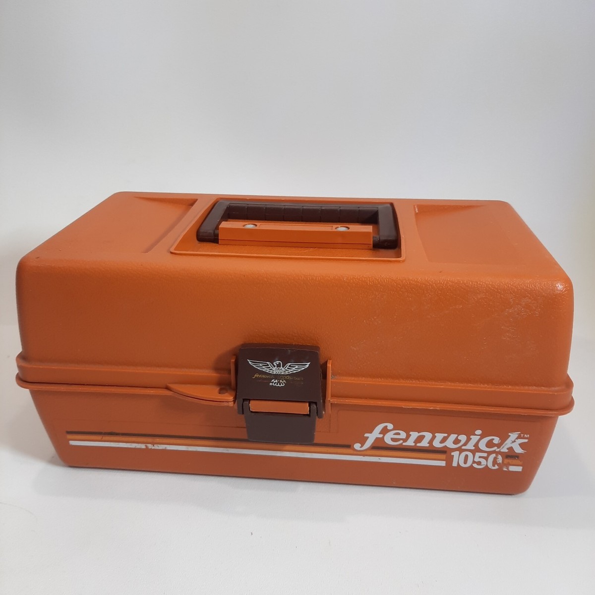 Vintage 1985 Fenwick 1050 Orange Fishing Tackle Box 2 Tiered | eBay