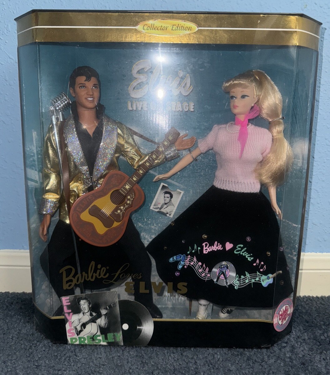 Barbie Loves Elvis Collector Edition Doll Set 1996 Mattel 17450