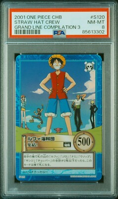 PSA8 One Piece Carddass Hyper Battle Straw Hat Crew Luffy Zoro