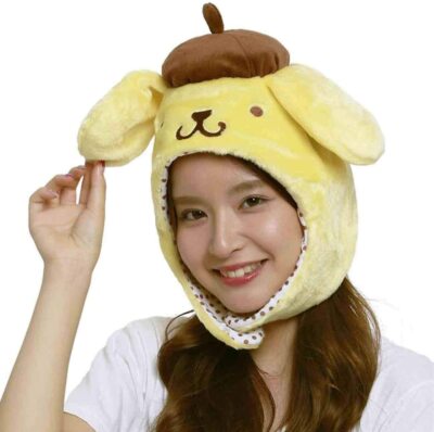 Sanrio Pompompurin Costume Cap Hat Fluffy Headgear Halloween
