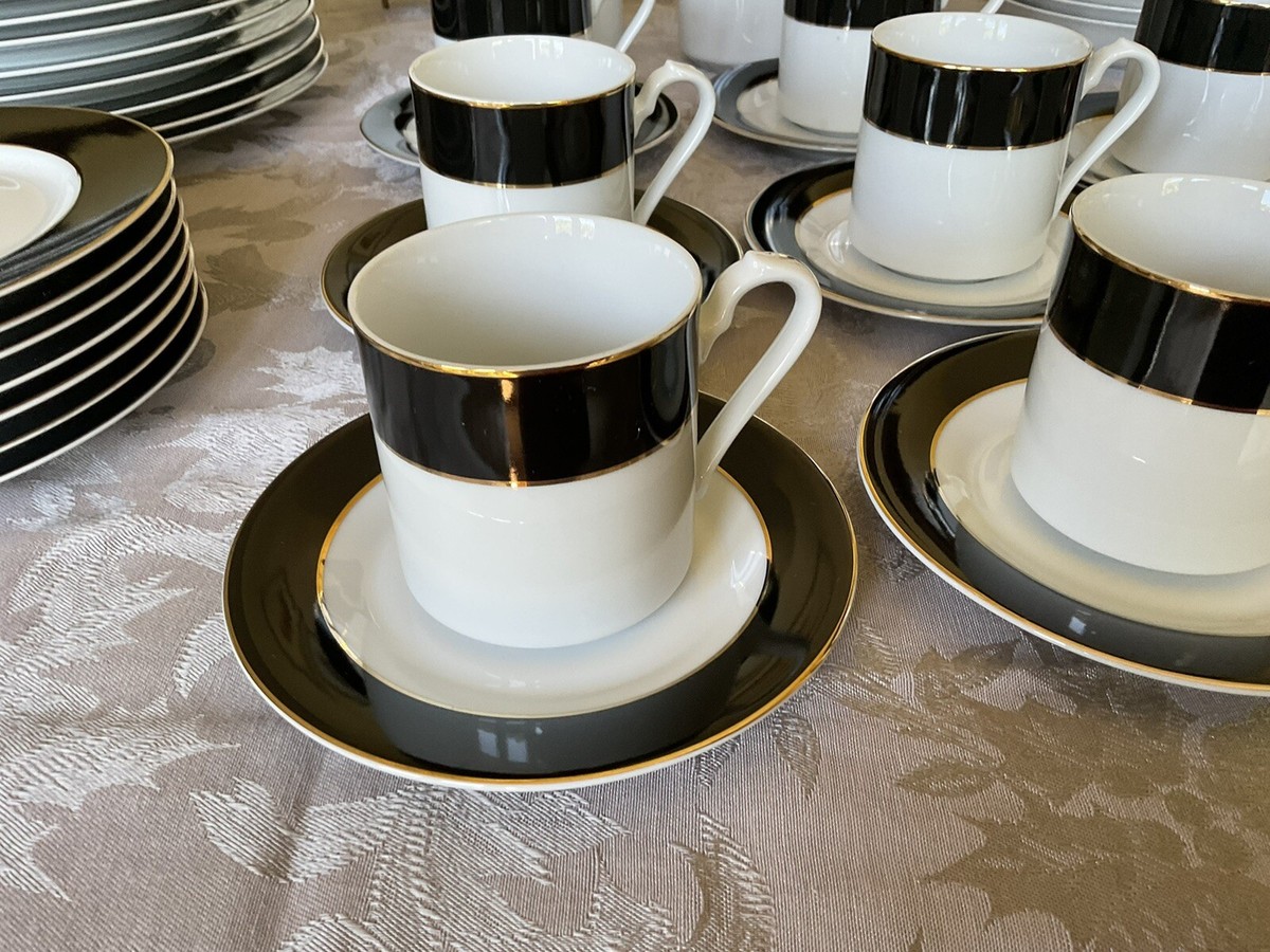 SANGO JAPAN - IMPERIAL COLL.-BLAK 564 Fine China - 5 Pieces- 8