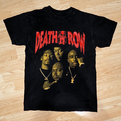 Vintage Death Row Records T-Shirt Tupc Snoop Dof Dr Dre Suge