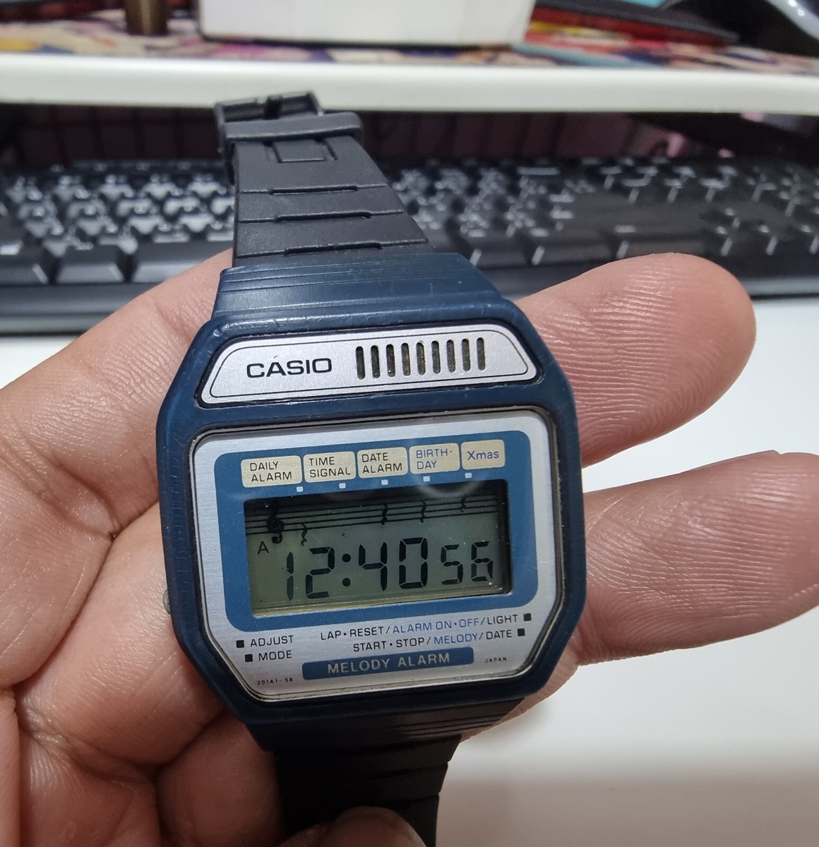Vintage Casio 82H108 Digital Melody Musical Alarm 1980s Japan Made