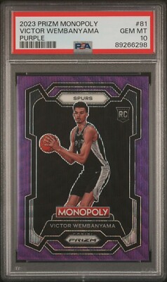 PSA 10 2023-24 Panini Prizm Victor Wembanyama RC Purple Wave