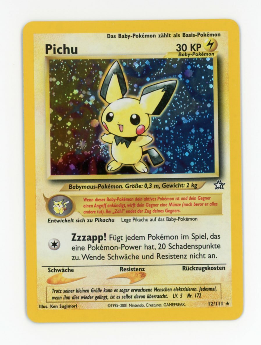 Pichu 12/111 Neo Genesis German Holo Rare Pokemon - Near Mint! | eBay