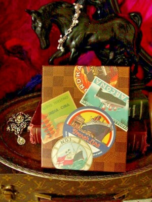 RARE Auth LOUIS VUITTON VIP Event Luggage Travel Sticker Damier